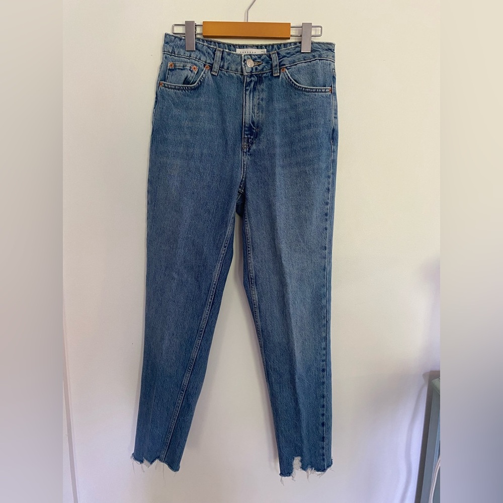 Top Shop Mom jean with raw hem
